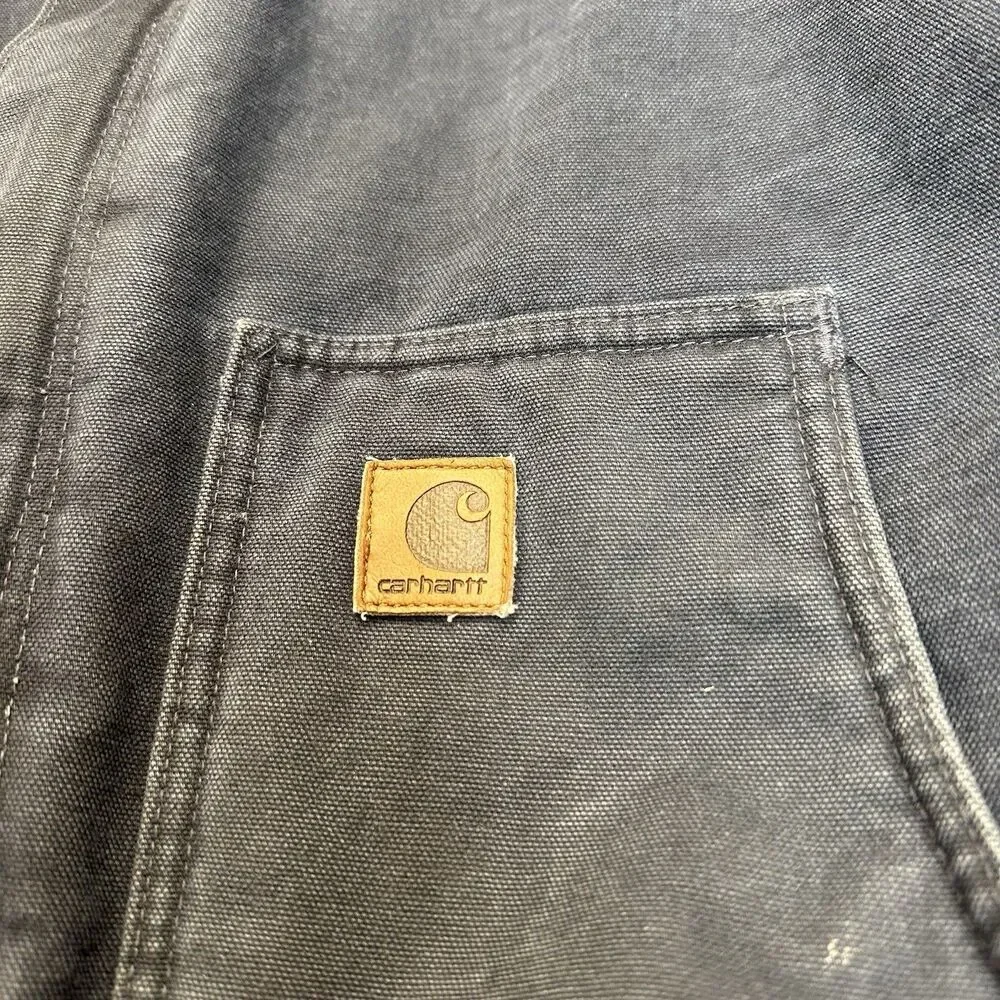 Carhartt J164 PTL Dearborn Hooded Jacket Blue Sherpa Lined Men's Size 2XL